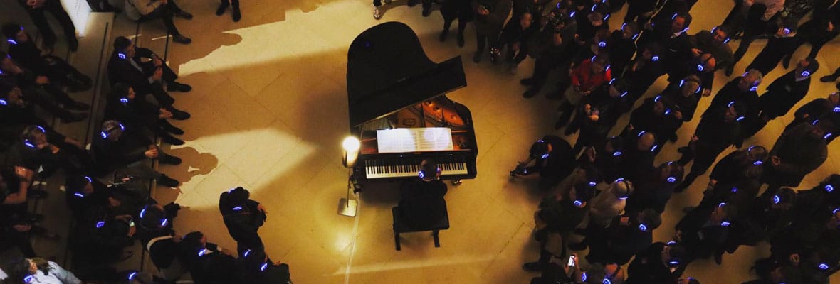 Silent Concert Louvre Yamaha Silent Experience at the Louvre - piano concert with wireless headphones