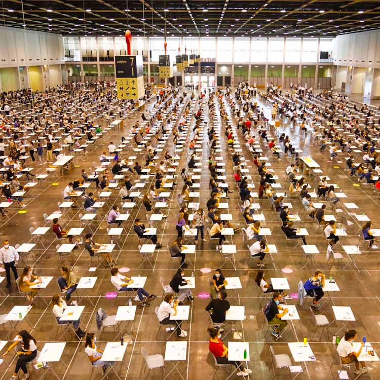 padova Large exam hall in Padua with hundreds of desks