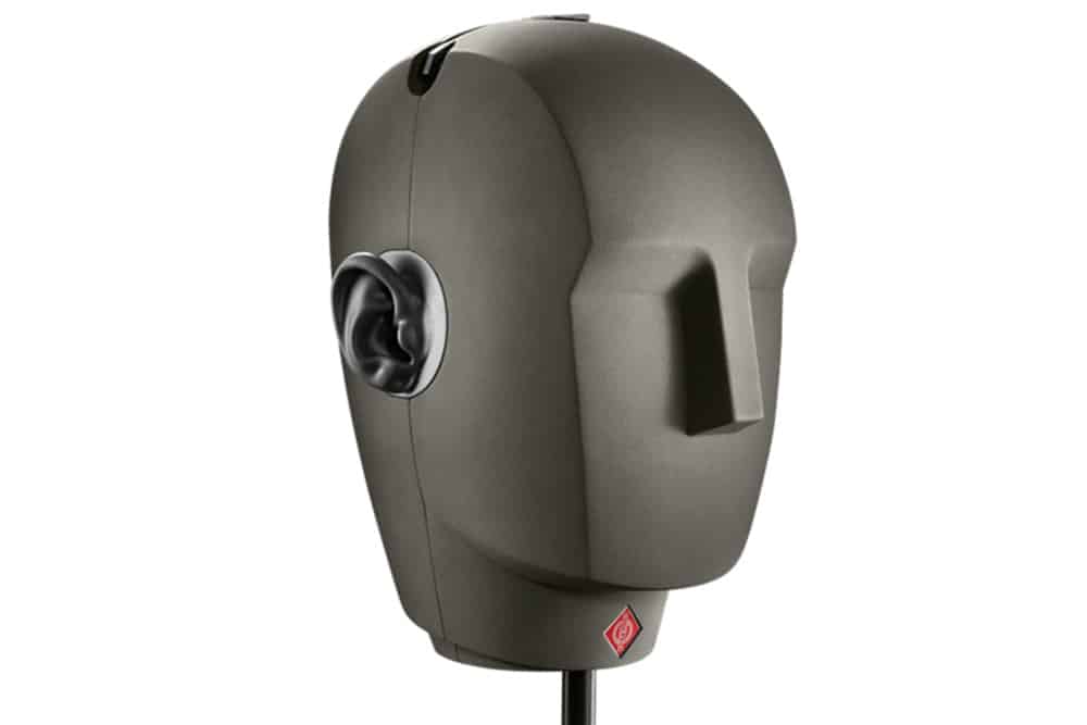Head-shaped Neumann KU 100 binaural microphone