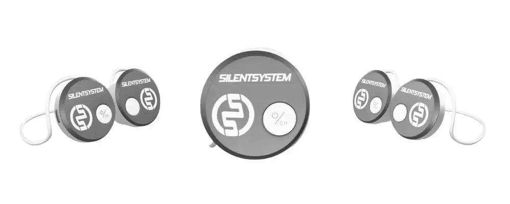 Silentsystem SX-707 – Cuffie wireless RF professionali Registered design of the Silentsystem SX-707 RF wireless headphones