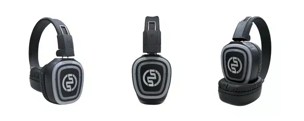 Silentsystem SX-839 – Cuffie wireless RF professionali Registered design of the Silentsystem SX-839 RF wireless headphones